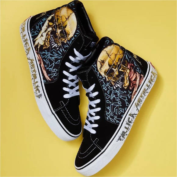 Super Rare Vans x Metallica The Black Album 30th Anniversary Sk8 Hi Sneakers - Picture 6 of 6